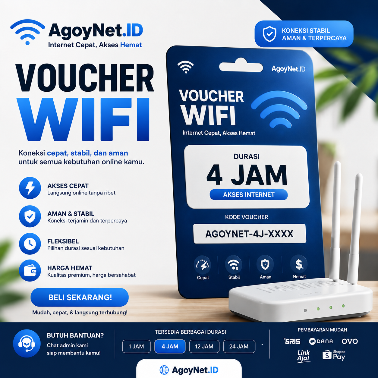 Voucher WiFi 4 Jam